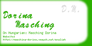 dorina masching business card